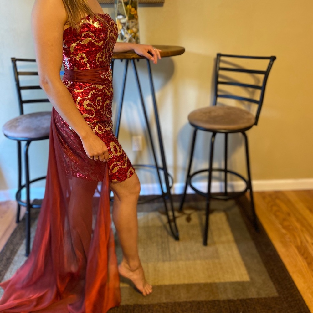 Karishma red mini dress